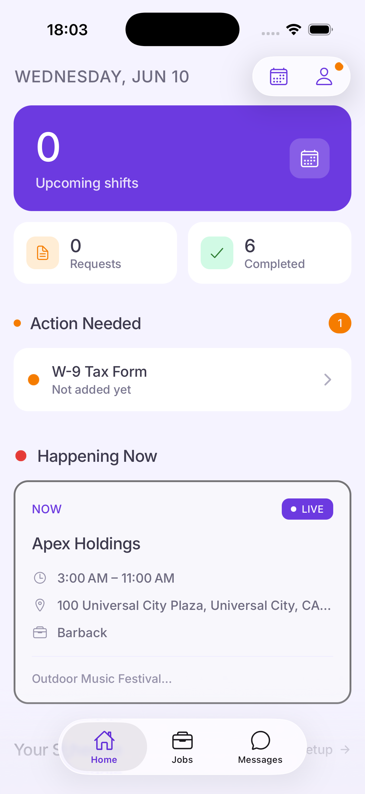 Staff Buddy mobile app — new assignment